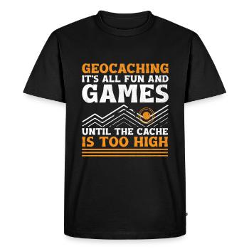 Géocaching Géocache Géocacher Funny Geocacher Sayi - T-shirt Premium bio Homme - noir - Devant - Nico (187cm)