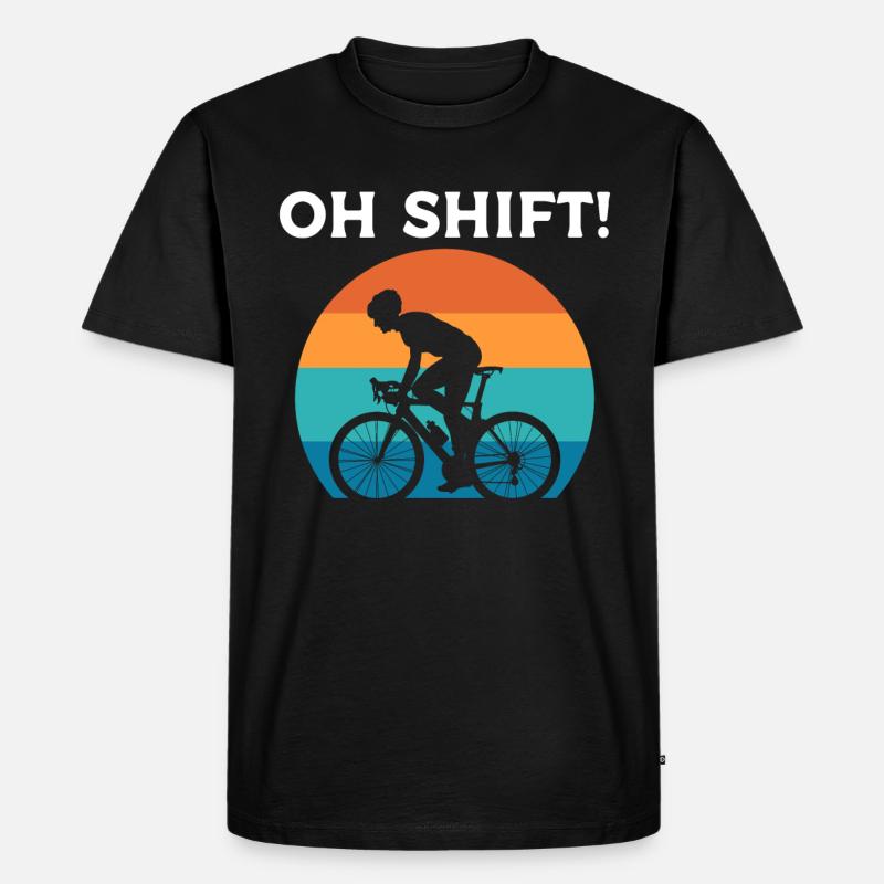 Oh Shift Radfahrer - Männer Premium Bio T-Shirt - Schwarz