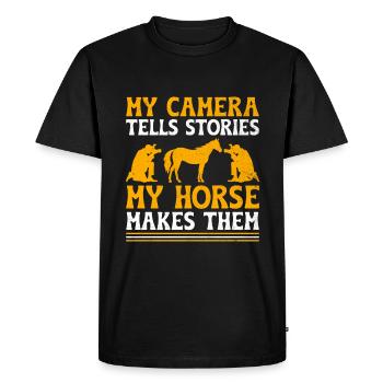 Horse Photography Horseback Riding Horses Hobby Ph - Men's Premium Organic T-Shirt - black - Front - Nico (187cm)