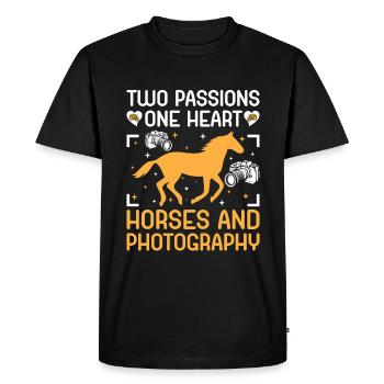 Horse Photography Horseback Riding Horses Hobby Ph - Men's Premium Organic T-Shirt - black - Front - Nico (187cm)
