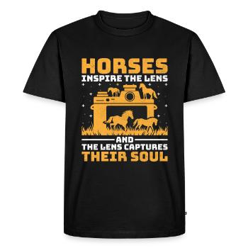 Horse Photography Horseback Riding Horses Hobby Ph - Men's Premium Organic T-Shirt - black - Front - Nico (187cm)
