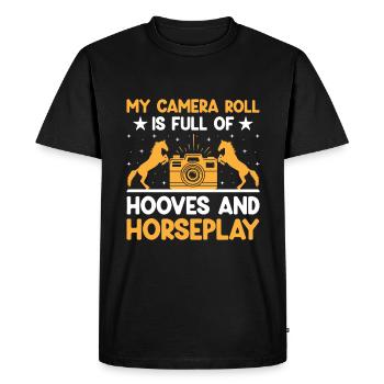 Horse Photography Horseback Riding Horses Hobby Ph - Men's Premium Organic T-Shirt - black - Front - Nico (187cm)