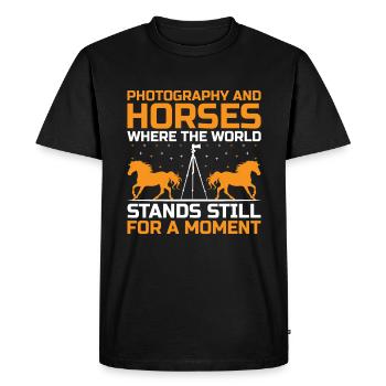 Horse Photography Horseback Riding Horses Hobby Ph - Men's Premium Organic T-Shirt - black - Front - Nico (187cm)