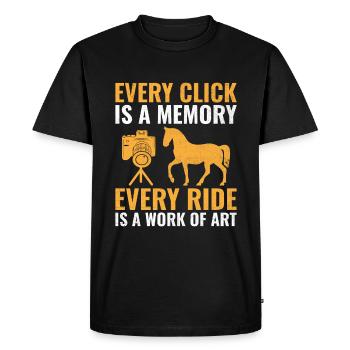 Horse Photography Horseback Riding Horses Hobby Ph - Men's Premium Organic T-Shirt - black - Front - Nico (187cm)