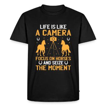 Horse Photography Horseback Riding Horses Hobby Ph - Men's Premium Organic T-Shirt - black - Front - Nico (187cm)