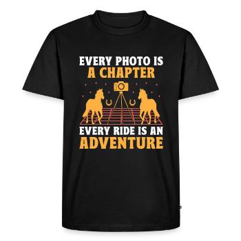 Photographie de cheval Équitation Chevaux Hobby Ph - T-shirt Premium bio Homme - noir - Devant - Nico (187cm)