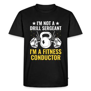 Professeur d’éducation physique Professeurs d’éducation physique École Spor - T-shirt Premium bio Homme - noir - Devant - Nico (187cm)