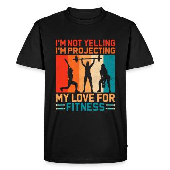 Professeur d’éducation physique Professeurs d’éducation physique École Spor - T-shirt Premium bio Homme - noir - Devant - Nico (187cm)