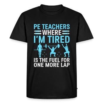 Professeur d’éducation physique Professeurs d’éducation physique École Spor - T-shirt Premium bio Homme - noir - Devant - Nico (187cm)