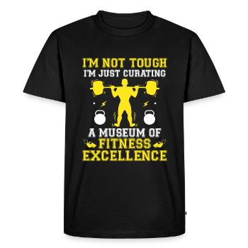 Professeur d’éducation physique Professeurs d’éducation physique École Spor - T-shirt Premium bio Homme - noir - Devant - Nico (187cm)