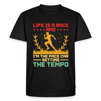 Professeur d’éducation physique Professeurs d’éducation physique École Spor - T-shirt Premium bio Homme - noir - Devant - Nico (187cm)