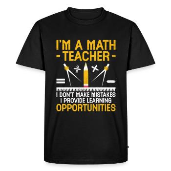 Math Teacher School Teacher Funny Maths Teachers S - Men's Premium Organic T-Shirt - black - Front - Nico (187cm)