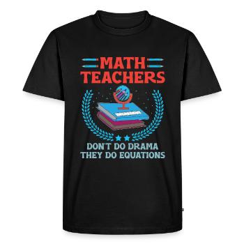 Professeur de mathématiques Professeur d’école Professeur de mathématiques drôle S - T-shirt Premium bio Homme - noir - Devant - Nico (187cm)
