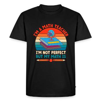 Professeur de mathématiques Professeur d’école Professeur de mathématiques drôle S - T-shirt Premium bio Homme - noir - Devant - Nico (187cm)