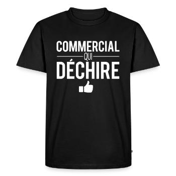 Commercial qui déchire meilleur commercial humour - T-shirt Premium bio Homme - noir - Devant - Nico (187cm)