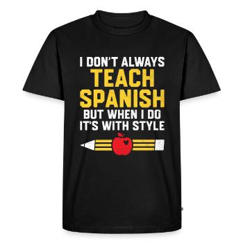 Foreign Language Teacher School Languages Teachers - Men's Premium Organic T-Shirt - black - Front - Nico (187cm)