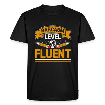 Professeur de langues étrangères École Professeurs de langues - T-shirt Premium bio Homme - noir - Devant - Nico (187cm)