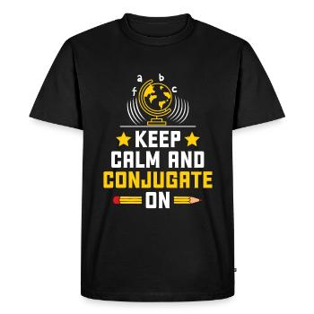 Professeur de langues étrangères École Professeurs de langues - T-shirt Premium bio Homme - noir - Devant - Nico (187cm)