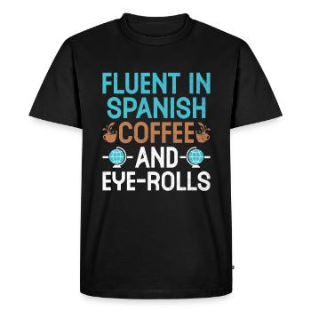 Professeur de langues étrangères École Professeurs de langues - T-shirt Premium bio Homme - noir - Devant - Nico (187cm)