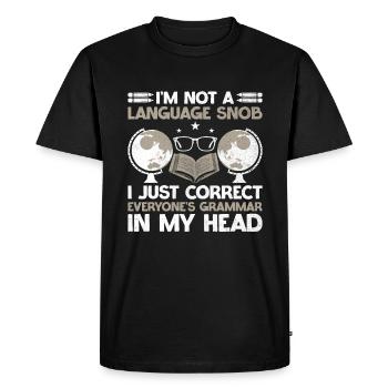 Foreign Language Teacher School Languages Teachers - Men's Premium Organic T-Shirt - black - Front - Nico (187cm)