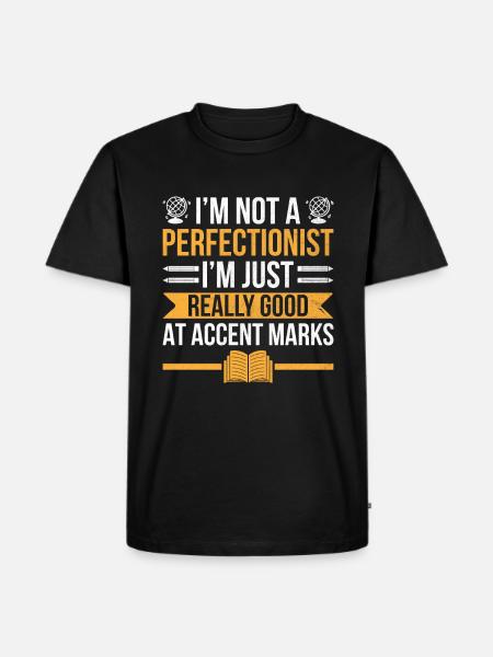 Fremdsprachenlehrer Schule Sprachlehrer - Männer Premium Bio T-Shirt - Schwarz