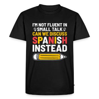 Professeur de langues étrangères École Professeurs de langues - T-shirt Premium bio Homme - noir - Devant - Nico (187cm)