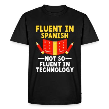 Professeur de langues étrangères École Professeurs de langues - T-shirt Premium bio Homme - noir - Devant - Nico (187cm)