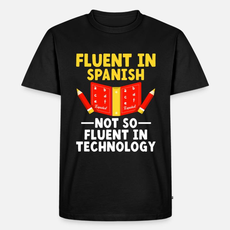 Fremdsprachenlehrer Schule Sprachlehrer - Männer Premium Bio T-Shirt - Schwarz