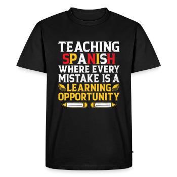 Foreign Language Teacher School Languages Teachers - Men's Premium Organic T-Shirt - black - Front - Nico (187cm)