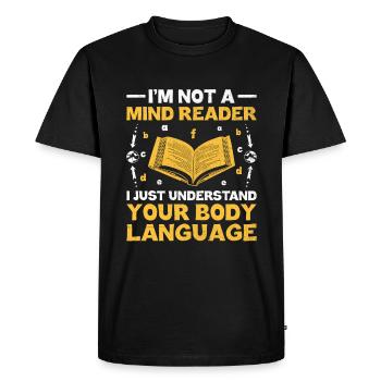 Professeur de langues étrangères École Professeurs de langues - T-shirt Premium bio Homme - noir - Devant - Nico (187cm)