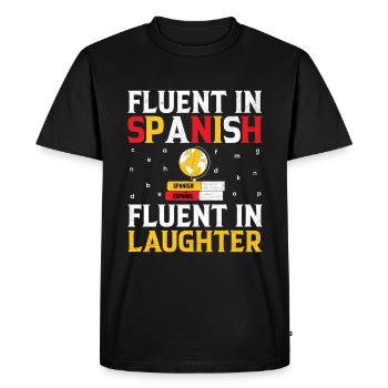 Professeur de langues étrangères École Professeurs de langues - T-shirt Premium bio Homme - noir - Devant - Nico (187cm)