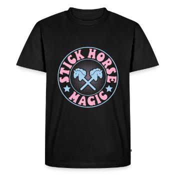 Stick Horse Magic - Hobby Horse Steckenpferd - T-shirt Premium bio Homme - noir - Devant - Nico (187cm)
