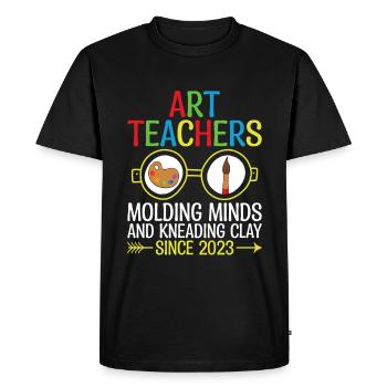 Art Teacher School Teacher Funny Art Teachers Scho - Men's Premium Organic T-Shirt - black - Front - Nico (187cm)