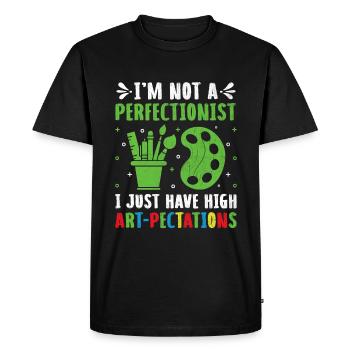 Art Teacher School Teacher Funny Art Teachers Scho - Men's Premium Organic T-Shirt - black - Front - Nico (187cm)