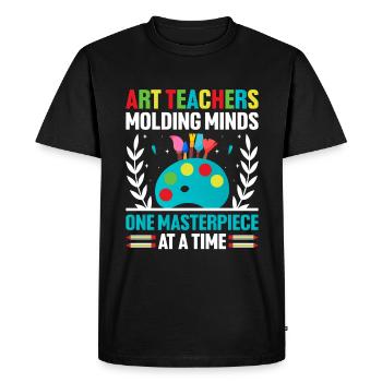 Art Teacher School Teacher Funny Art Teachers Scho - Men's Premium Organic T-Shirt - black - Front - Nico (187cm)