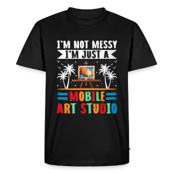 Art Teacher School Teacher Funny Art Teachers Scho - Men's Premium Organic T-Shirt - black - Front - Nico (187cm)
