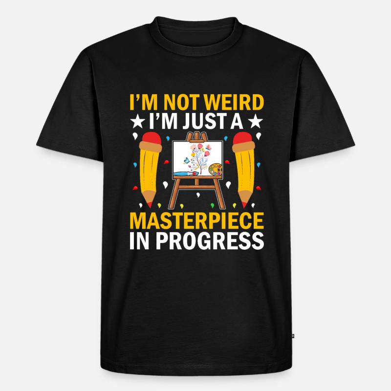 Kunstlehrer Schullehrer Lustige Kunstlehrer Scho - Männer Premium Bio T-Shirt - Schwarz