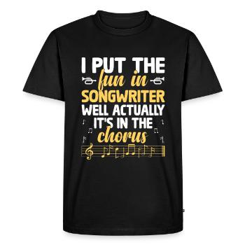 Musicien Auteur-compositeur Chanteur Musicien Musique Musique Pr - T-shirt Premium bio Homme - noir - Devant - Nico (187cm)