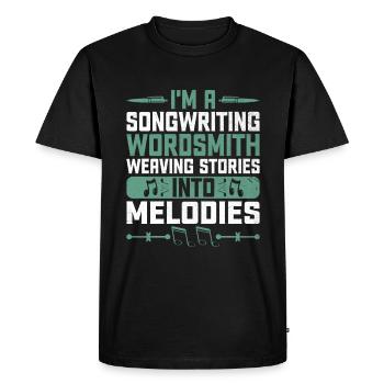 Musicien Auteur-compositeur Chanteur Musicien Musique Musique Pr - T-shirt Premium bio Homme - noir - Devant - Nico (187cm)