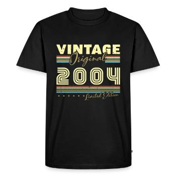 Vintage 2004 Retro 2004 Birthday Gift - Men's Premium Organic T-Shirt - black - Front - Nico (187cm)