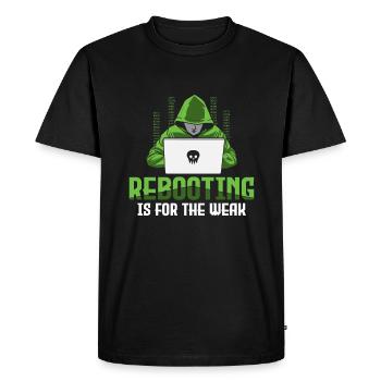 Rebooting is for the Weak - Ethical Hacker - Men's Premium Organic T-Shirt - black - Front - Nico (187cm)