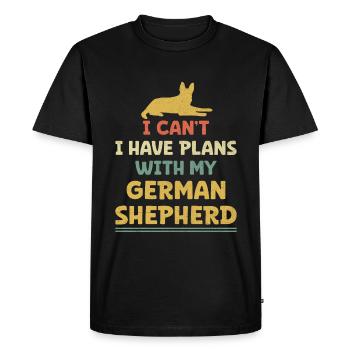 Je ne peux pas avoir de projets avec mon berger allemand GSD D - T-shirt Premium bio Homme - noir - Devant - Nico (187cm)