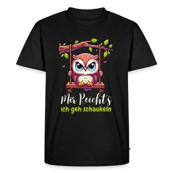 Owl I've had enough I'm going to swing Funny kids - Men's Premium Organic T-Shirt - black - Front - Nico (187cm)