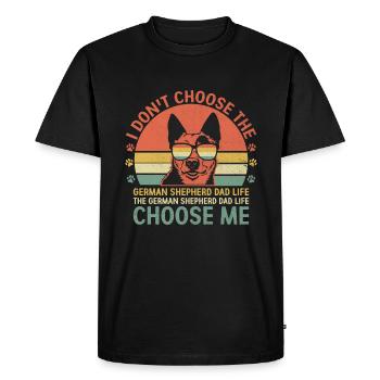 Le berger allemand papa la vie choisissez-moi GSD Dog Lov - T-shirt Premium bio Homme - noir - Devant - Nico (187cm)