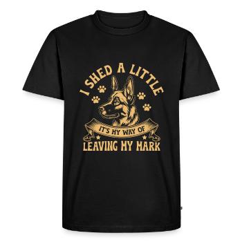 I Shed A Little It's My Way Of Leaving My Mark GSD - Men's Premium Organic T-Shirt - black - Front - Nico (187cm)
