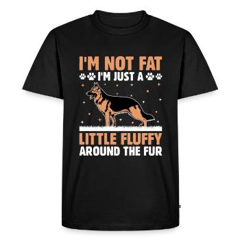 I'm Not Fat I'm Just A Little Fluffy Around The Fu - Men's Premium Organic T-Shirt - black - Front - Nico (187cm)