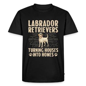 Labradors Retrievers Des Maisons En Foyers Laboratoire - T-shirt Premium bio Homme - noir - Devant - Nico (187cm)
