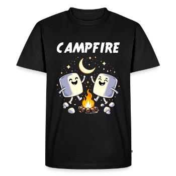 Camping Campfire Marshmallow Camper Funny - Men's Premium Organic T-Shirt - black - Front - Nico (187cm)