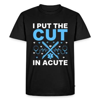 J’ai mis la coupe dans Chirurgie chirurgicale aiguë Su - T-shirt Premium bio Homme - noir - Devant - Nico (187cm)