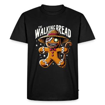 Halloween Le pain ambulant Pain d’épices Zombie Cool - T-shirt Premium bio Homme - noir - Devant - Nico (187cm)
